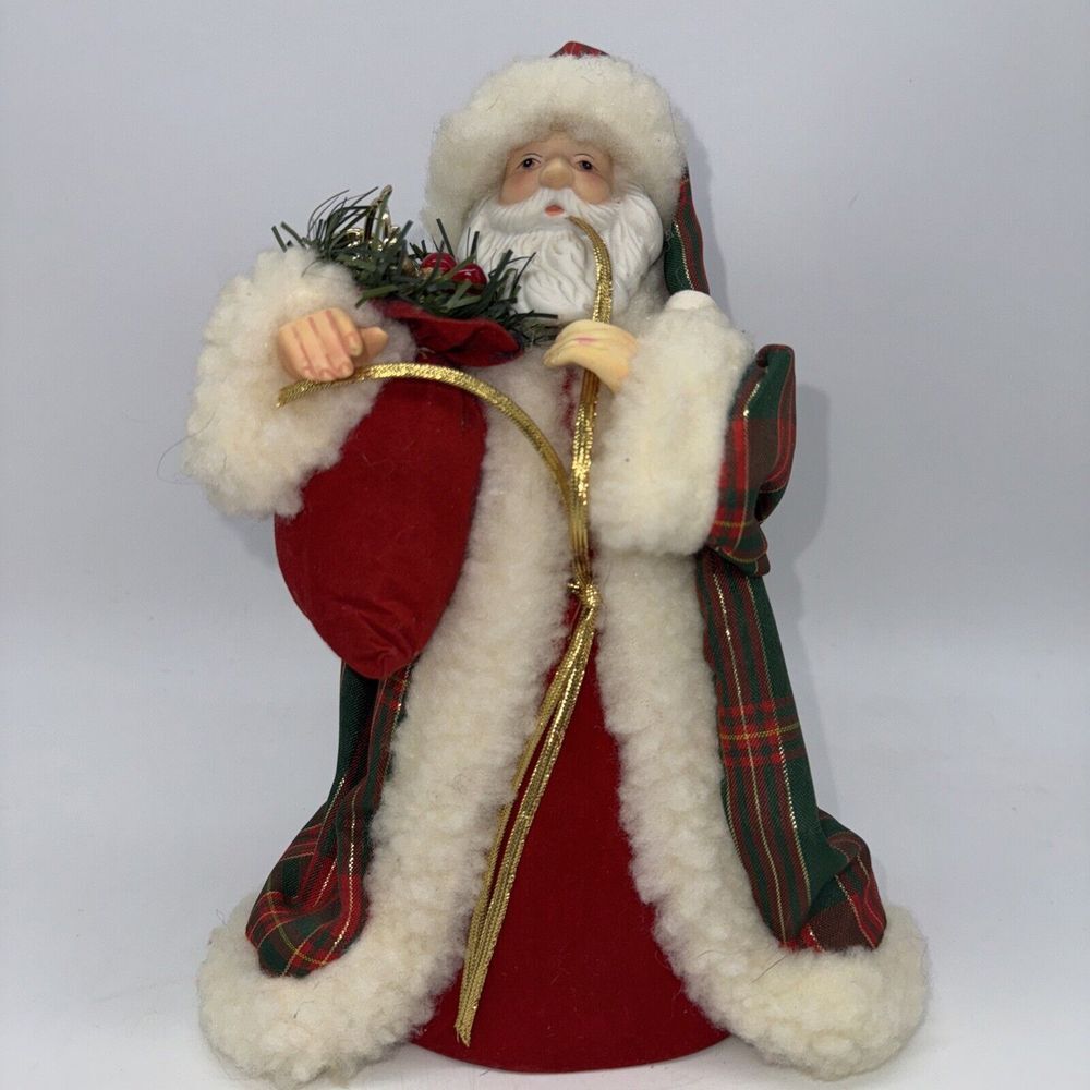 Noma Santa Claus Figurine Christmas Holiday Decor‎ Red Plaid